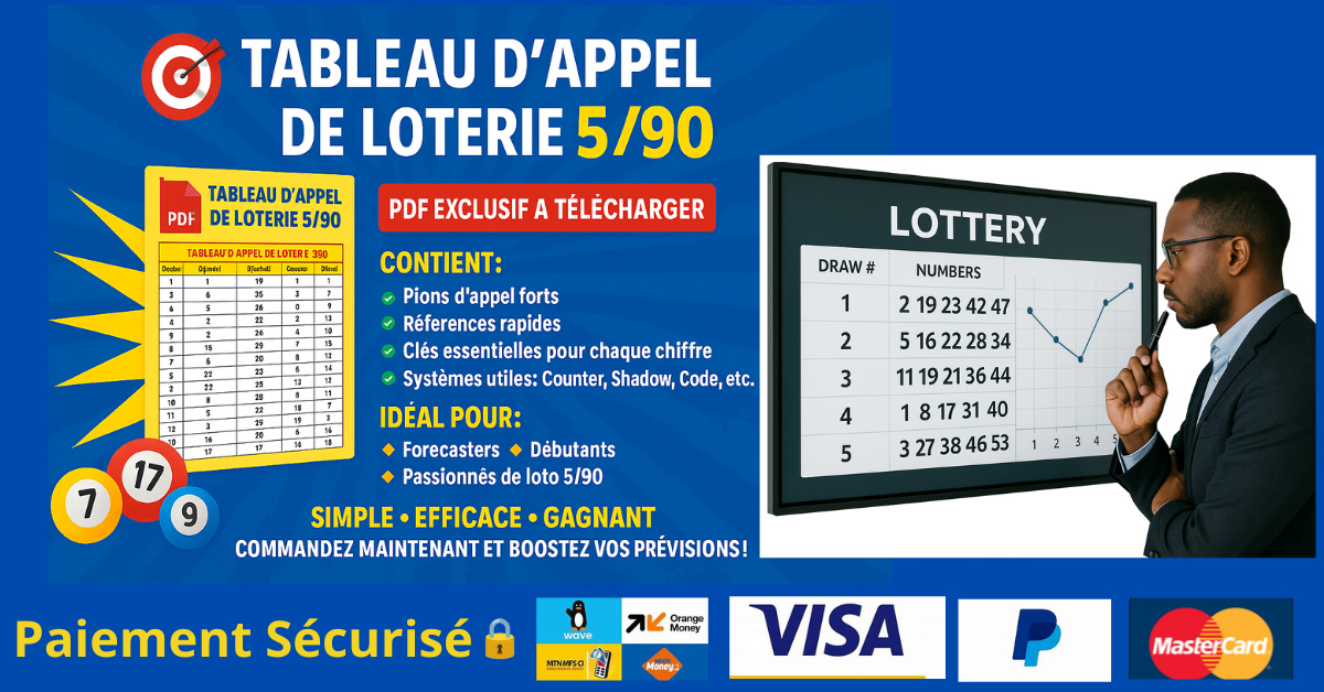 Méthode PDF loto 5/90 - Tableau d’appel
